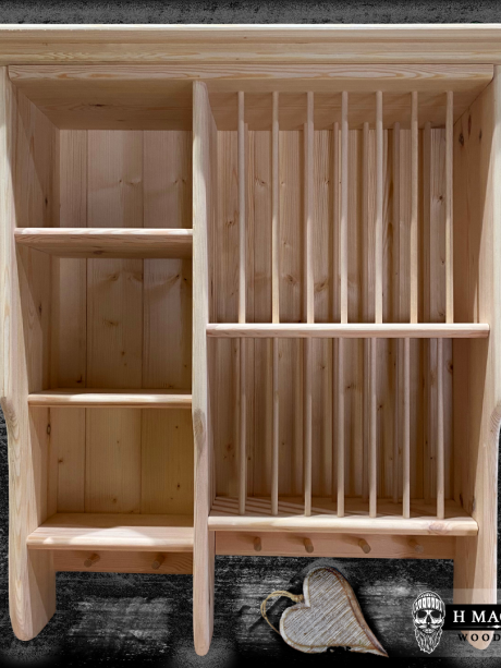 Wooden Plate Rack The Kilduff, Wall Mounted Plate Rack