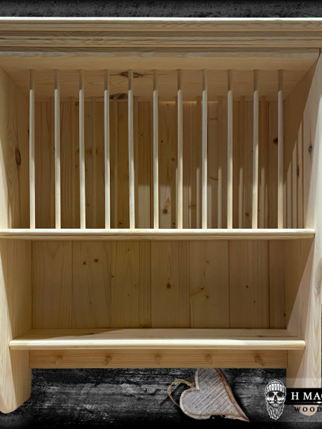 Wooden Plate Rack The Killure, Wall Mounted Plate Rack